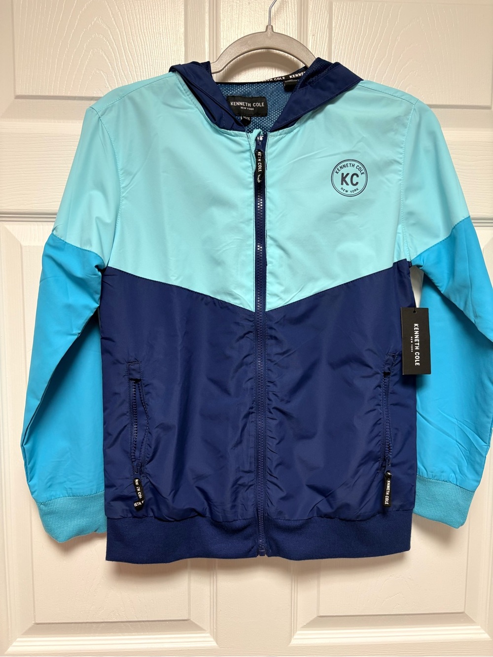 NWT Kenneth Cole Youth Colorblock Windbreaker- Size 14/16